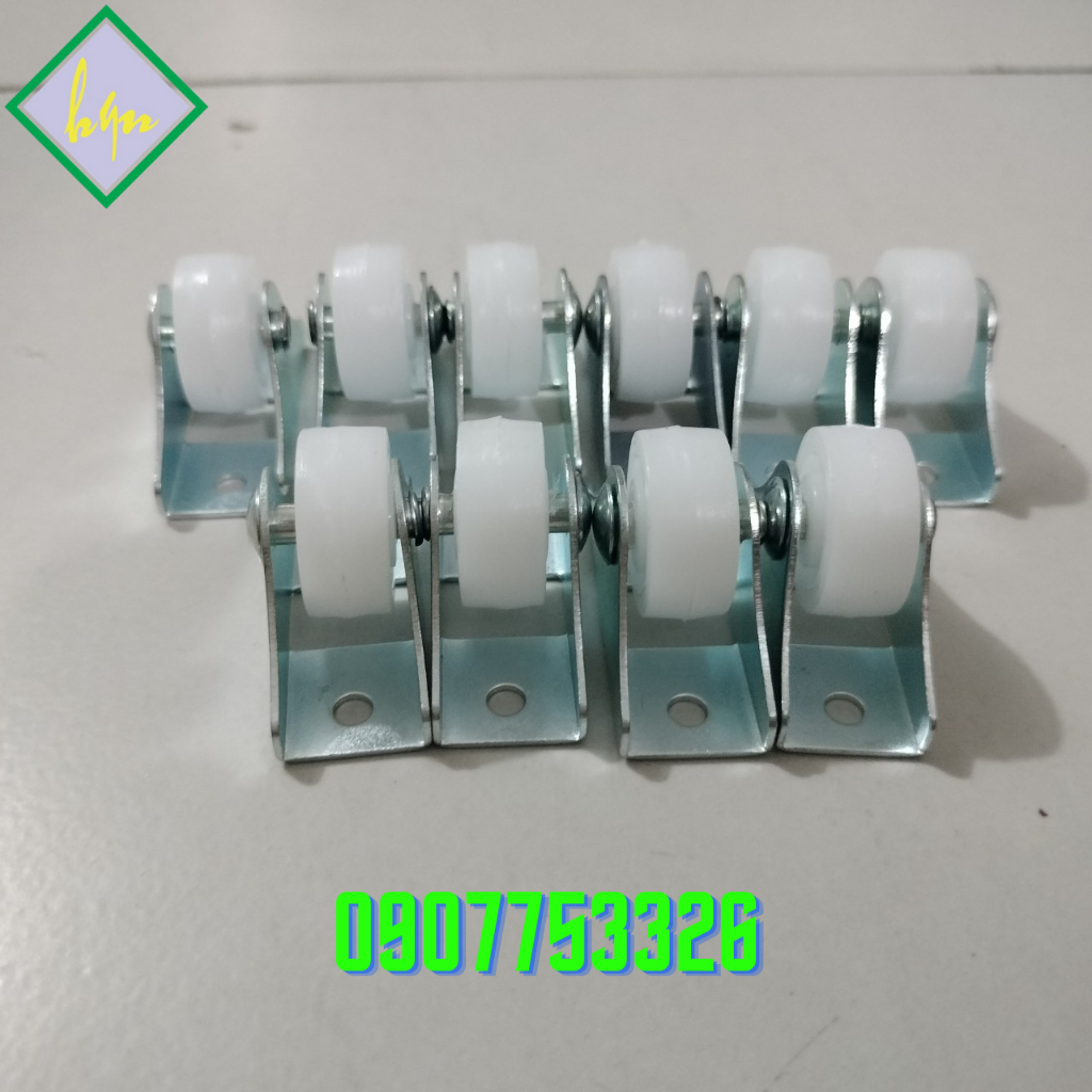 Bộ 4 cái - Bánh xe 1 hướng (cố định) / BÁNH XE NHỰA TRẮNG PHI 24/ BÁNH XE CỐ ĐỊNH
