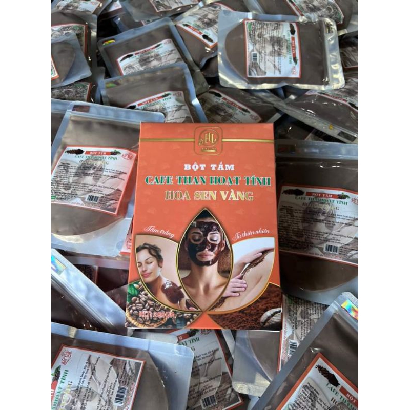 BỘT TẮM TRẮNG COFFEE HOẠT TÍNH HOA SEN VÀNG