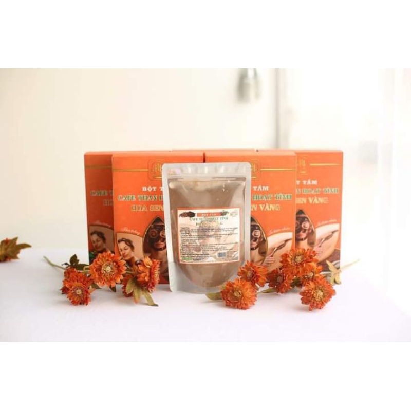 BỘT TẮM TRẮNG COFFEE HOẠT TÍNH HOA SEN VÀNG