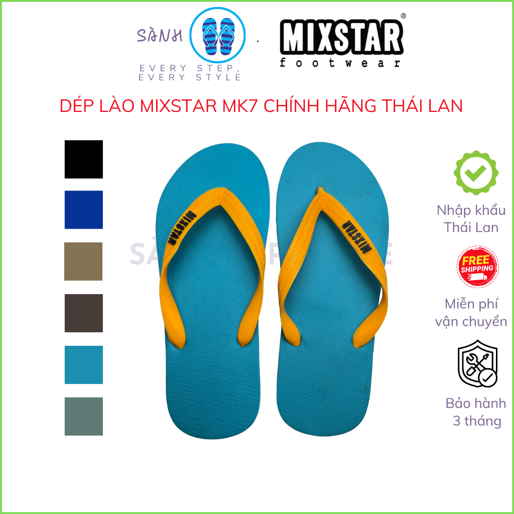 Dép tông lào nam, kẹp nam Thái Lan từ cao su mềm, êm ái, màu sắc bắt mắt, phù hợp đi biển, size từ 40 đến 43