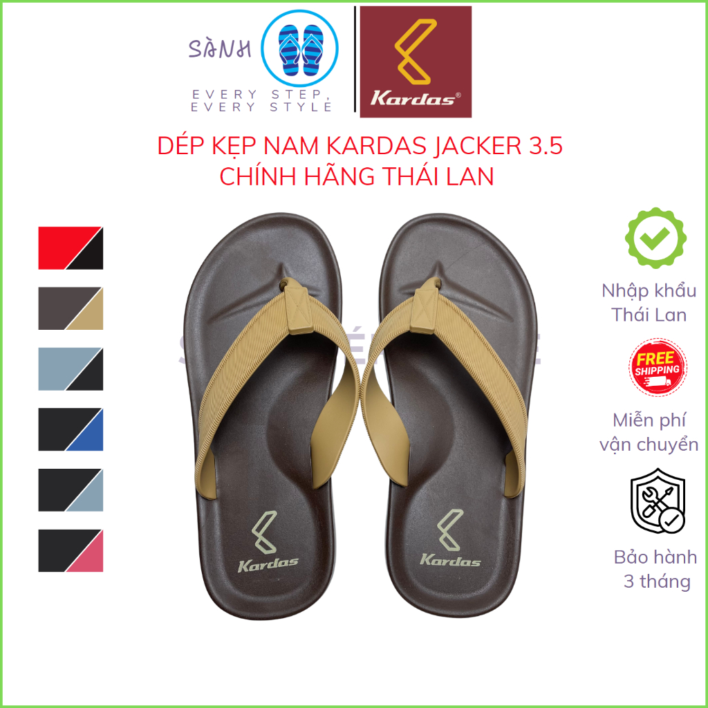 Dép kẹp nam Thái Lan đế làm từ nhựa và quai làm từ cao su, mang chắc chân và thoáng mát, size từ 41 đến 44