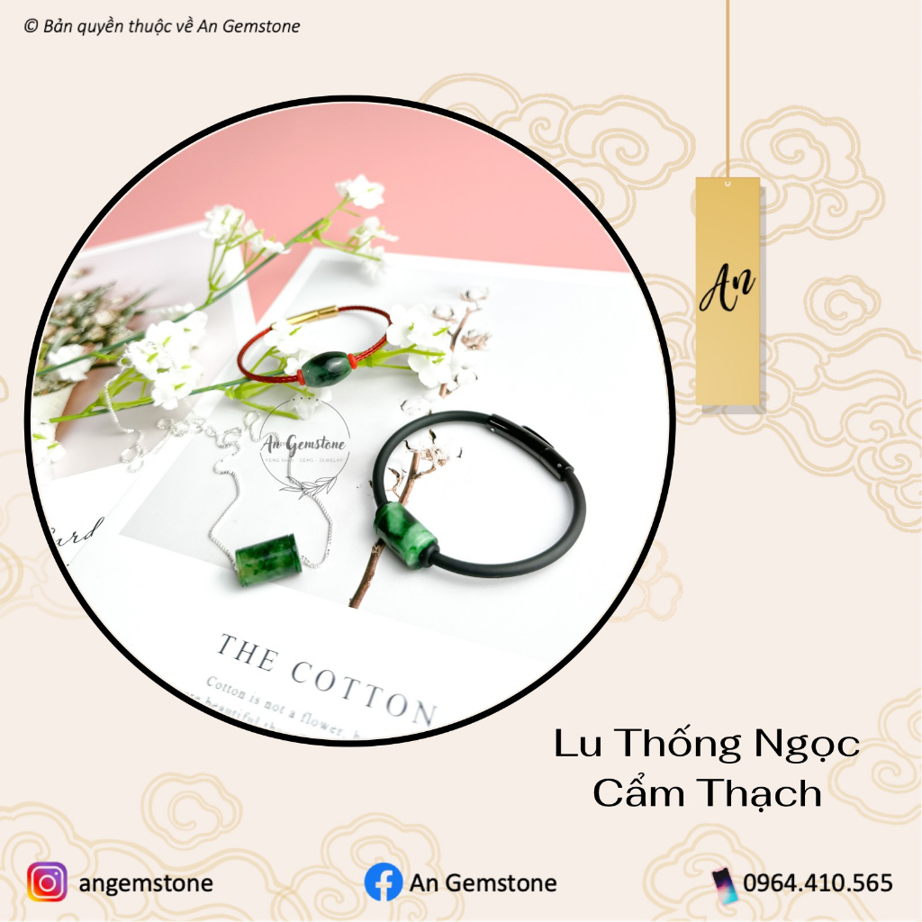 LU THỐNG NGỌC CẨM THẠCH XANH LÁ (KHÔNG KÉN MỆNH)