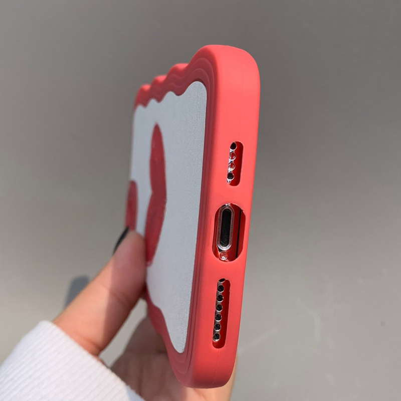 Ốp Lưng IPhone Silicon Viền Mây - Mẫu Da Heart