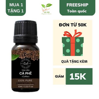 Tinh dầu cà phê xông phòng nguyên chất thiên nhiên QA Organic 10ml làm nến thơm xông tinh dầu phòng ngủ