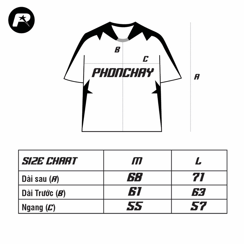 Áo Đá Banh tay ngắn - PHONCHAY FOOTBALL TEE