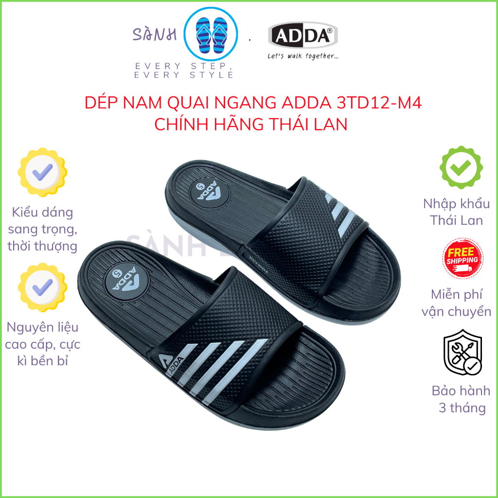 Dép quai ngang nam Thái Lan làm từ cao su nguyên chất siêu nhẹ, siêu êm ái, ôm trọn đôi chân của bạn,size từ 39 đến 44
