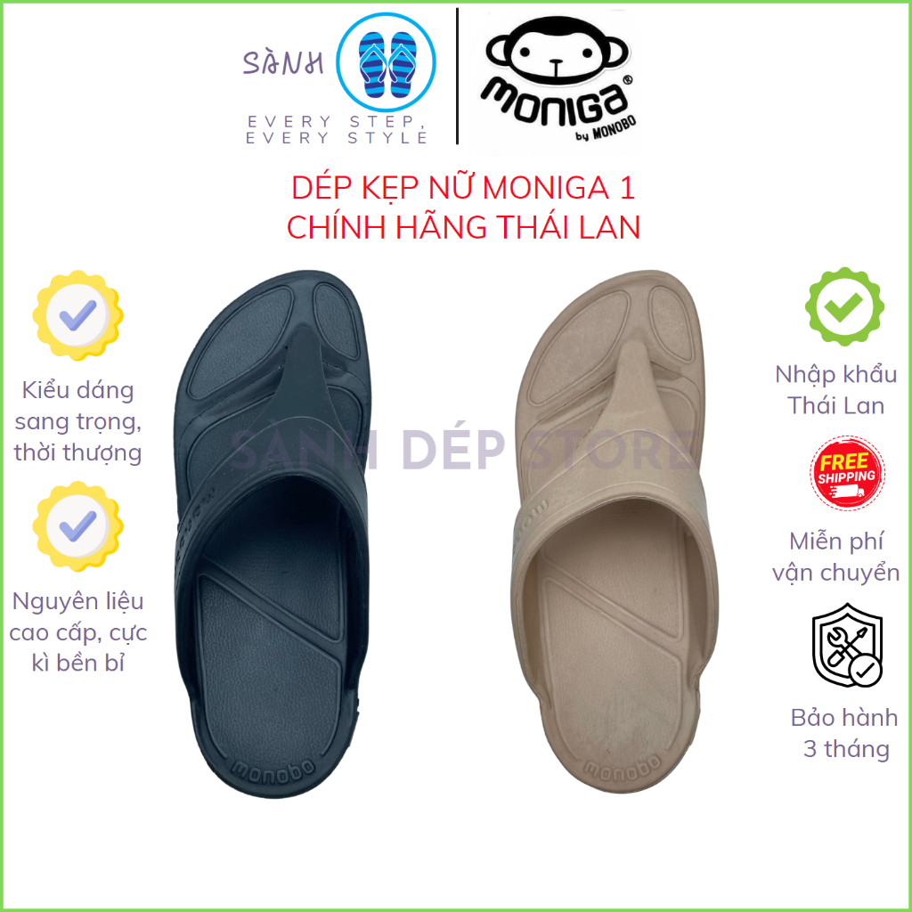 Dép kẹp nữ Thái Lan làm từ nhựa eva siêu nhẹ, êm ái, mát mẻ, dành cho chân siêu nhỏ, size từ 36 đến 39