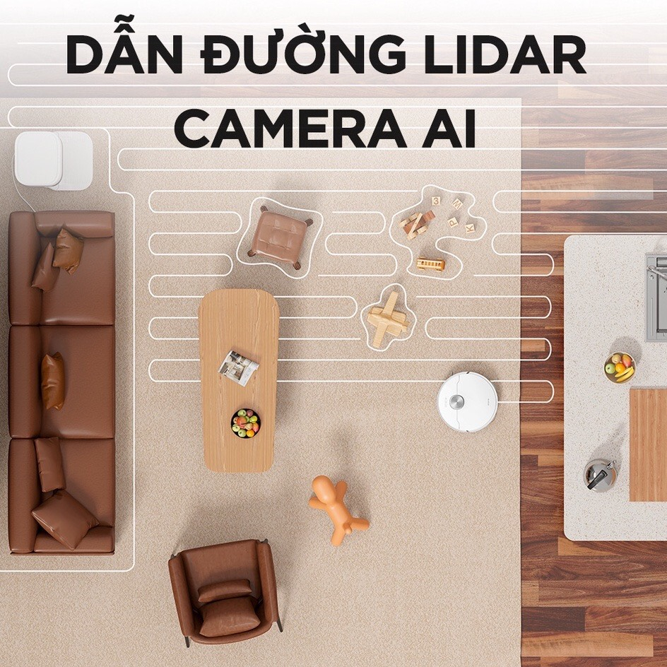 Robot Hút Bụi Lau Nhà Dreame S10, tự đổ rác, tự giặt giẻ sấy khô, kết nối app - Hàng chính hãng - Bảo Hành 24 Tháng | BigBuy360 - bigbuy360.vn