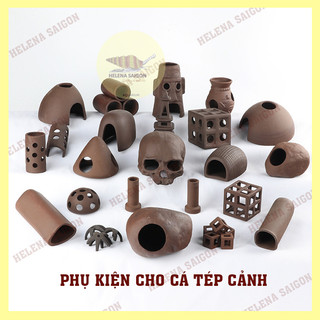 Đồ chơi cá tép cảnh bằng gốm, hang ống gốm trú ẩn cho cá tép - Ống gốm cho tép