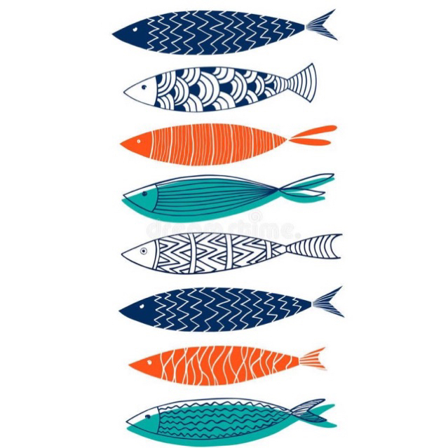 Bộ 10 cá gỗ kt 10-28cm tô màu và trang trí không gian xinh xắn mới lạ/ bộ cá gỗ tô màu