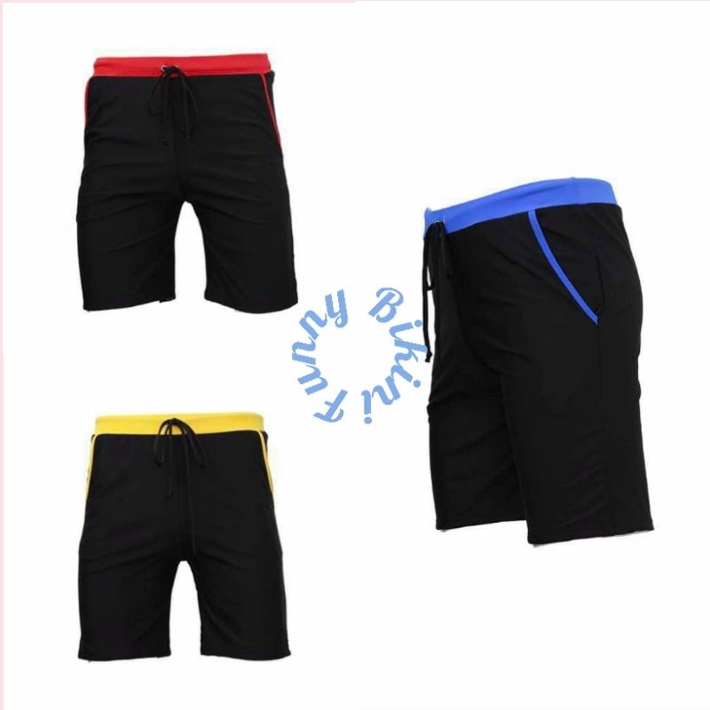 Quần bơi nam lửng,Quần đi biển đủ màu chất thun lạnh co dãn thoải mái FUNNY BIKINI MS-78