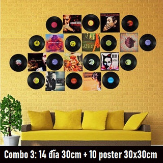   TIÊT KIỆM HƠN  Combo đĩa than và bìa giấy 30x30cm poster ca sĩ phim ảnh decor tường studio quán cà phê phòng thu âm 