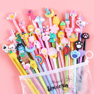 Set 20 bút cute dễ thương mực nước xanh ngòi 0.05 mix mẫu tặng kèm túi zip