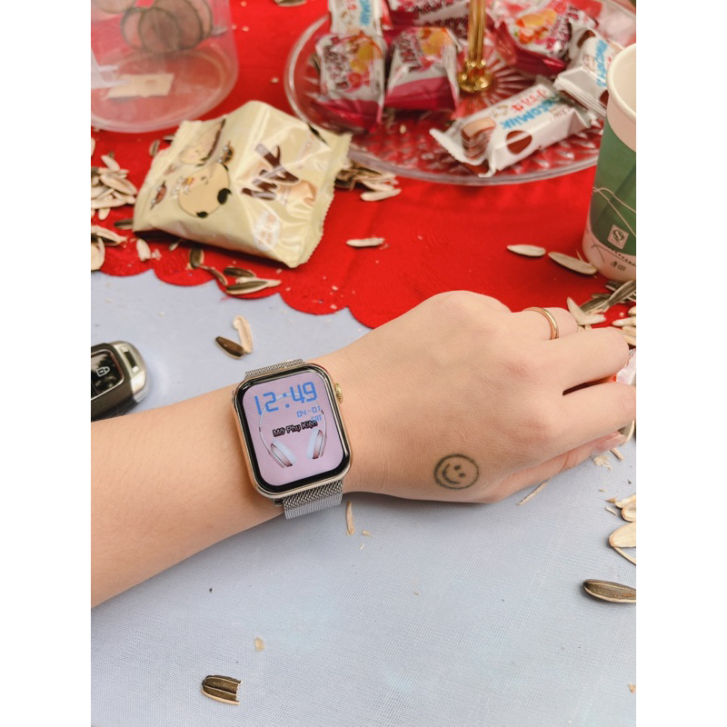 Đồng Hồ Thông Minh GS8 Mini 41mm Series8 Theo Dõi Nhịp Tim Kèm Phụ Kiện Android