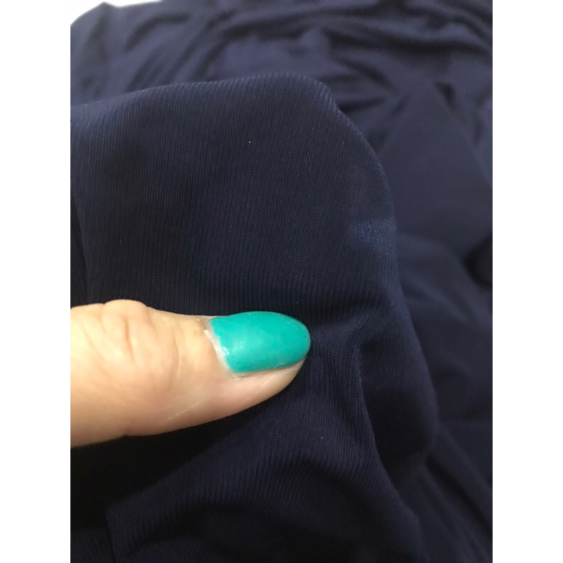 Vải thun Rayon màu xanh đen co dãn 4 chiều mềm rũ dày vừa (khổ 1m55)may đầm váy,áo kiểu ,đồ bộ
