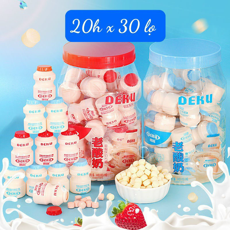 Kẹo sữa chua deku yogurt hũ lớn -30hũ nhỏ-hủ nhỏ~20viên