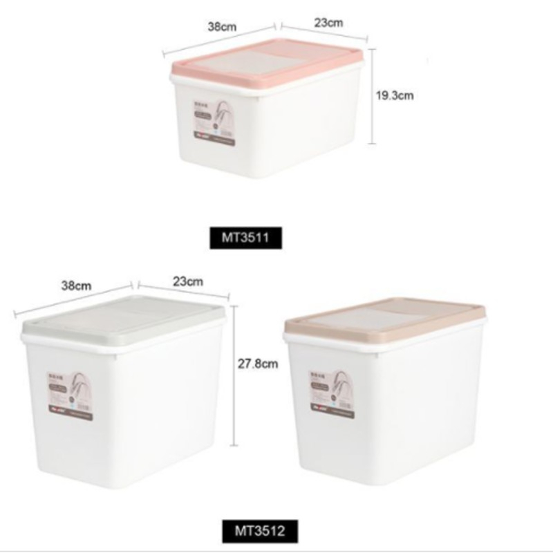 Thùng đựng gạo 10kg MT3233,thùng để gạo ,ngũ cốc có bánh xe đa năng kèm cốc chia vạch