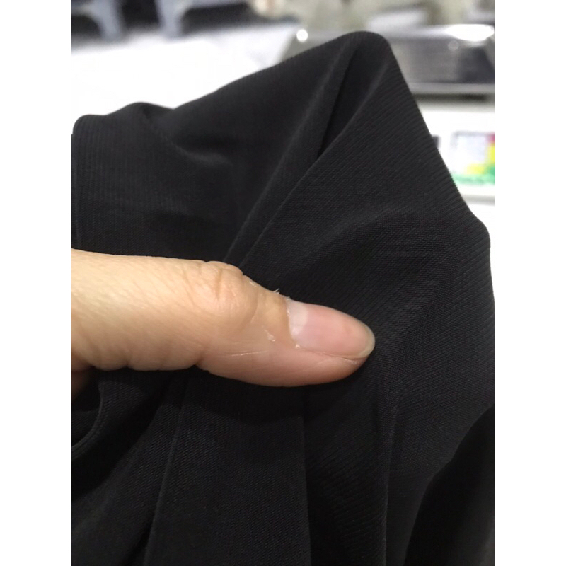 Vải thun Rayon màu đen co dãn 4 chiều mềm rũ dày vừa (khổ 1m55)may đầm váy,áo kiểu ,đồ bộ