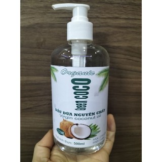 Dầu dừa nguyên chất ép lạnh greencoco vòi nhấn 500ml