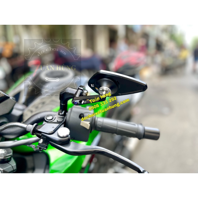 Kính chiếu hậu  M.view v2 full titan gắn xe máy - gương kiểu titan - gương xe máy - đồ chơi xe máy