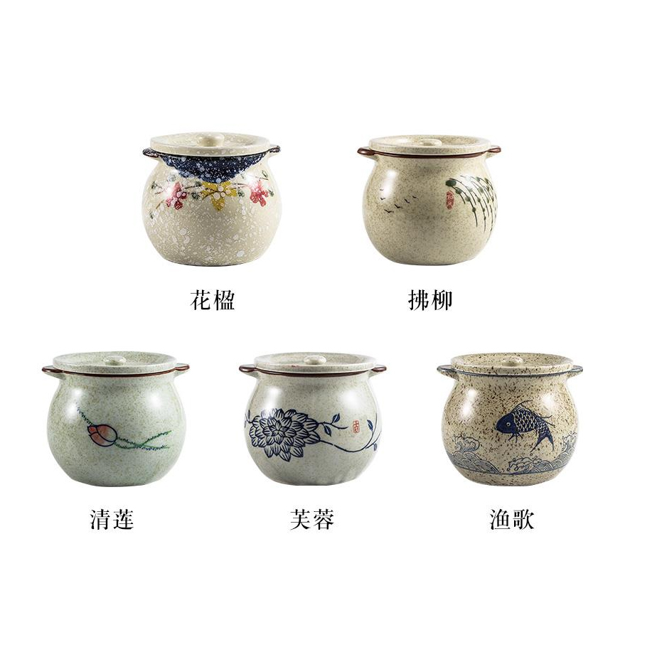 Hủ đựng gia vị có nắp đậy và muỗng đựng vật dụng trong bếp siêu dễ thương, chất liệu men sứ