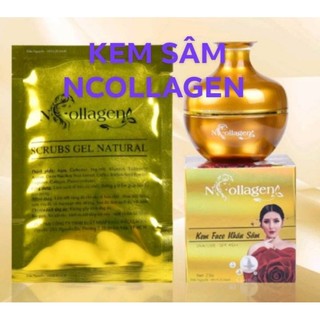 (HÀNG CHÍNH HÃNG)Kem sâm ncollagen tặng kèm sét tẩy te bao chết