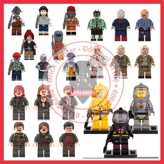 N101-108 Minifigures Zombie city mô hình lắp ráp các nhân vật thây ma kinh dị và lính phòng hóa Biohazard