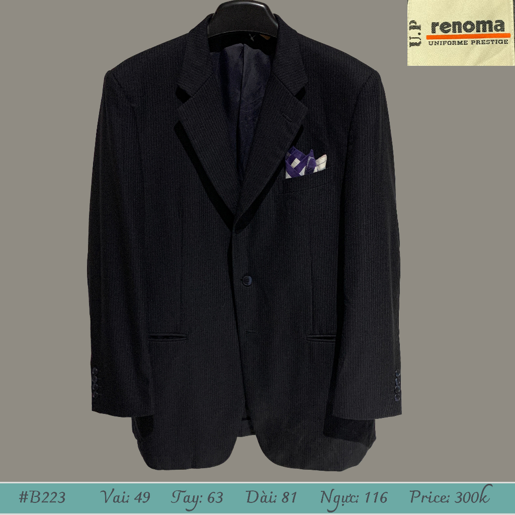 Blazer nam hoa tiết kẻ sọc