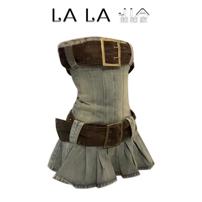 Váy bò belt bản to
