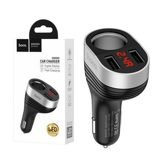 Cốc sạc ô tô hoco z29 1 cổng tẩu sạc, 2 cổng sạc usb - bh 1 năm | tẩu sạc xe hơi | bộ chia tẩu sạc cho xe hơi