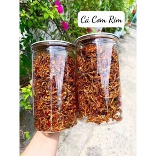 Cá cơm rim tỏi ớt lon 300gram - cá cơm mờm sữa rim sẵn vị mặn ngọt - cay nhẹ