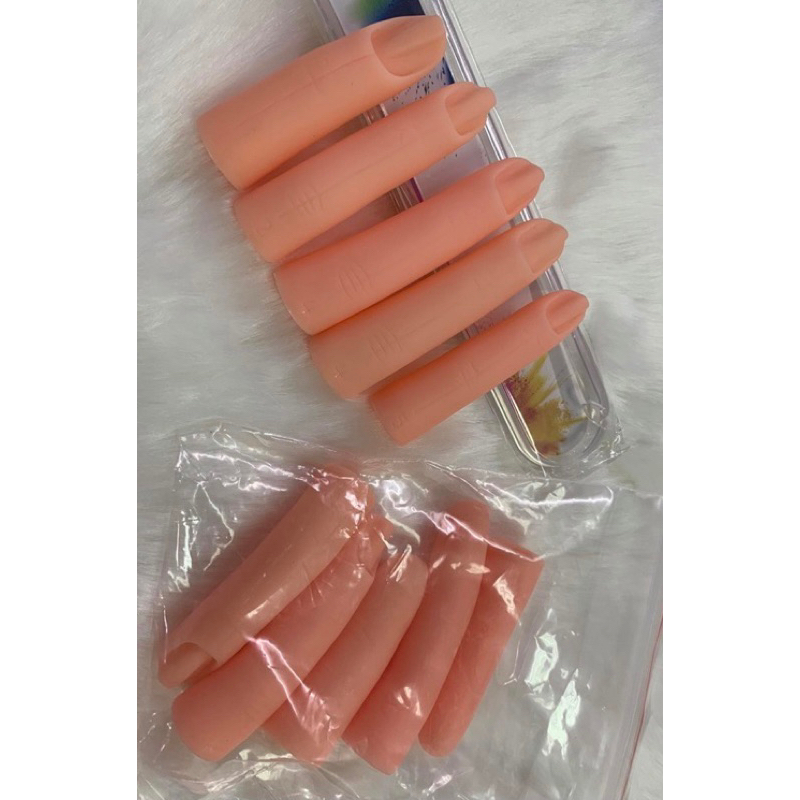 Bộ 5 ngón tay silicon thẳng học nail