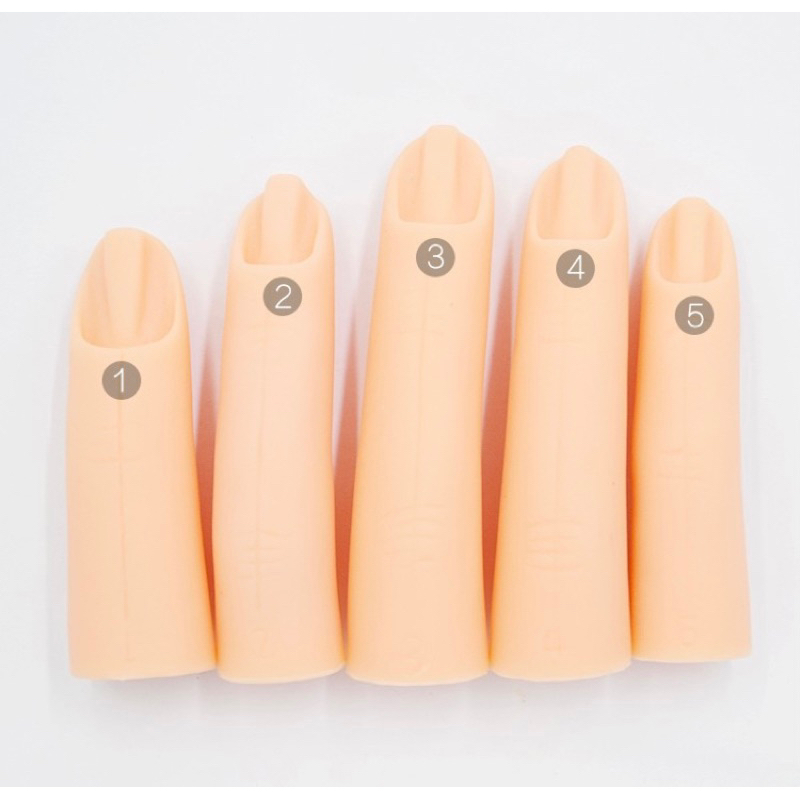 Bộ 5 ngón tay silicon thẳng học nail