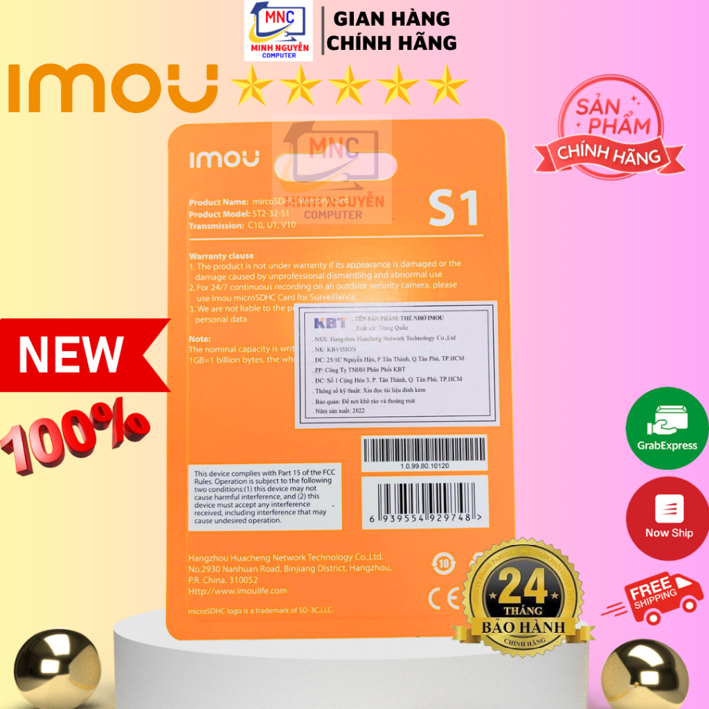 Thẻ nhớ 32GB 64GB MicroSD, thẻ nhớ IMOU 32GB/64GB T1 đọc 95Mb/s, Hàng chính hãng - Bảo hành 2 năm