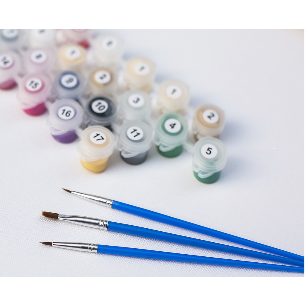 Bộ 3 Cọ vẽ chuyên dụng vẽ màu nước sơn dầu màu acrylic (Tô màu số hoá hoặc tô vẽ sáng tạo) BY10