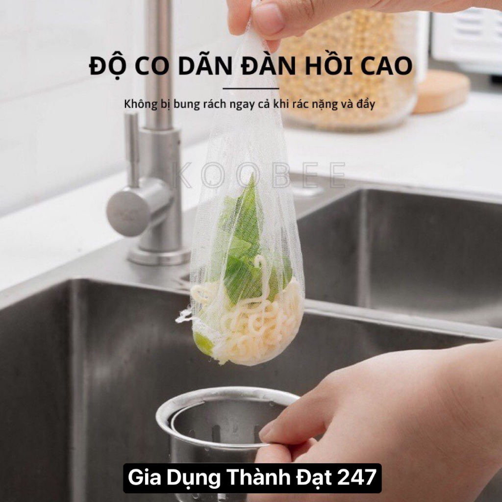 COMBO 100 TÚI LƯỚI LỌC RÁC THÔNG MINH HELFER CHO BỒN RỬA CHÉN BÁT - Siêu Rẻ -HT3477