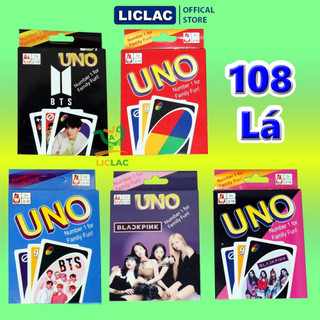Bài uno 108 lá hình blackpink, bts, đồ chơi trẻ em thẻ bài boardgame