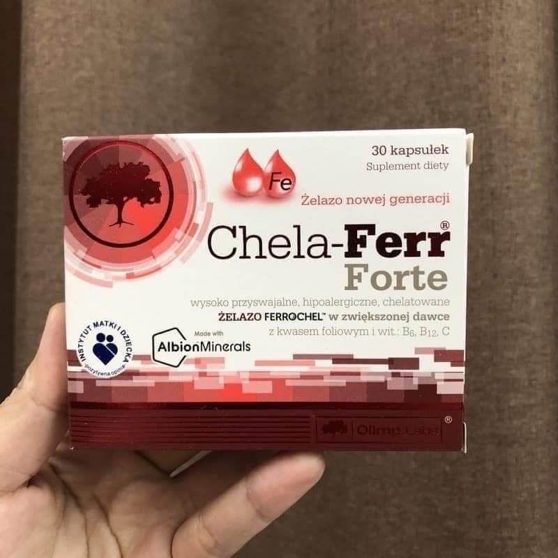 sắt hữu cơ Chela ferr forte cho bà bầu, mẹ sau sinh