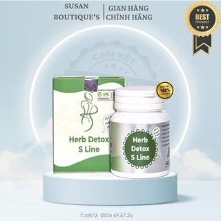 Viên uống detox cell hỗ trợ giảm mỡ bụng herb detox s line chính hãng vic