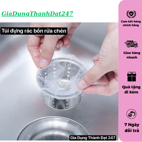 COMBO 100 TÚI LƯỚI LỌC RÁC THÔNG MINH HELFER CHO BỒN RỬA CHÉN BÁT - Siêu Rẻ - TD955