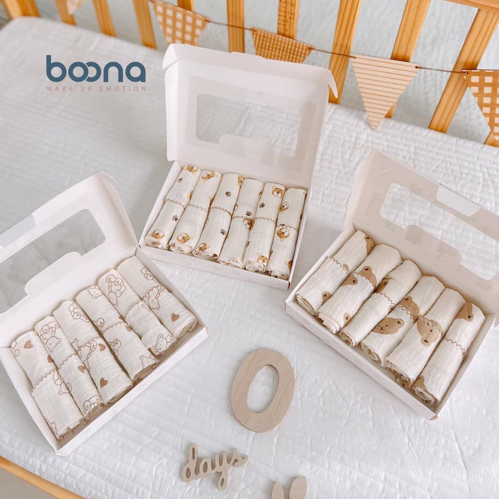 Khăn sữa Boona chất vải xô muslin cao cấp