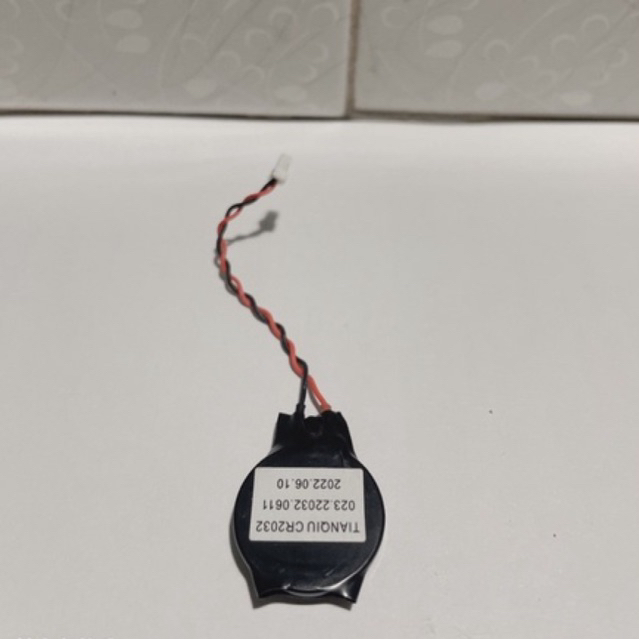 Pin Cmos CR2032 3V mới, có dây, màu đen, hàng mới 100%