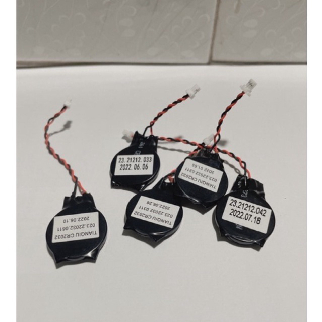 Pin Cmos CR2032 3V mới, có dây, màu đen, hàng mới 100%