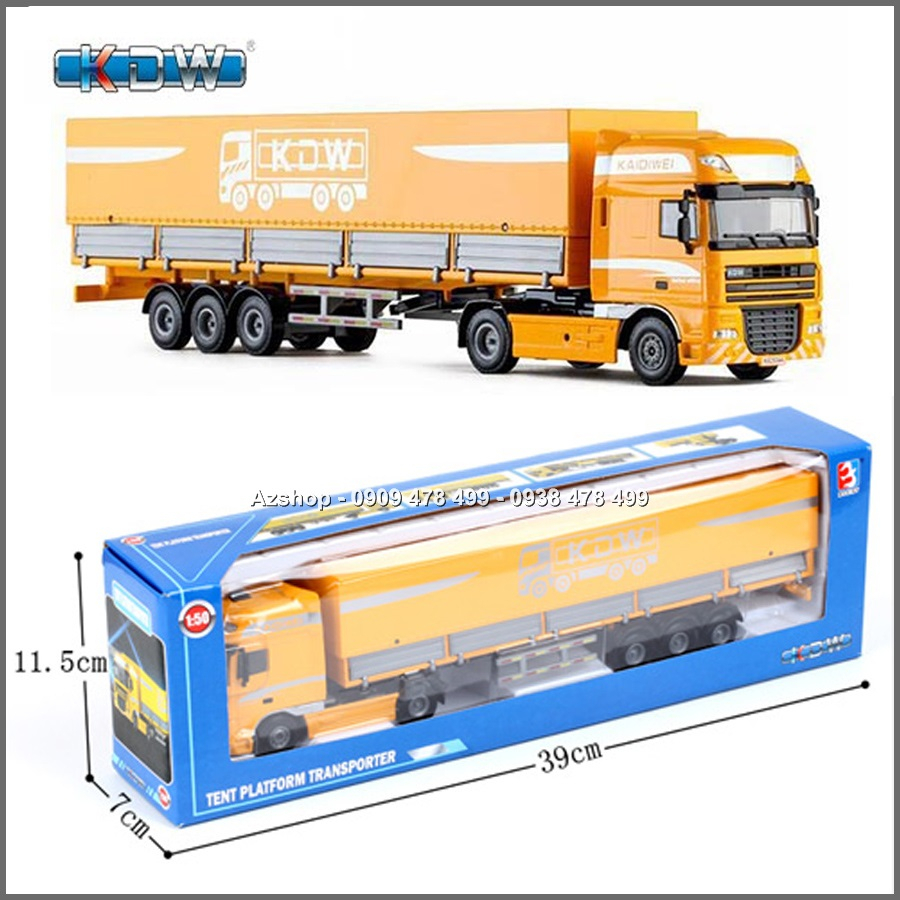 Mô Hình Kim Loại Xe Chở Hàng CHuyên Dụng - Tỉ lệ 1:50 - KDW