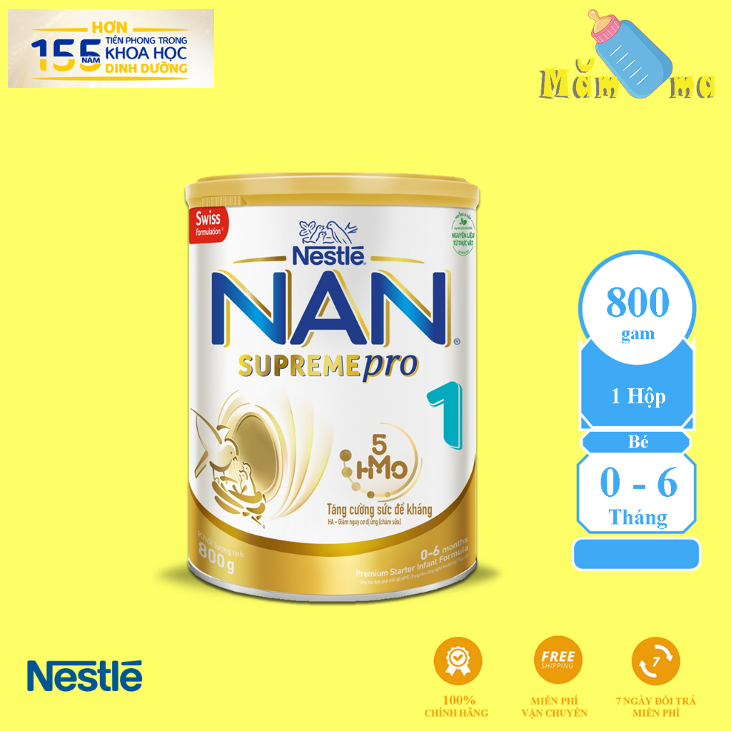 Sữa Bột NAN Supremepro số 1 cho trẻ từ 0-6 tháng tuổi - Dành cho trẻ dị ứng đạm sữa bò