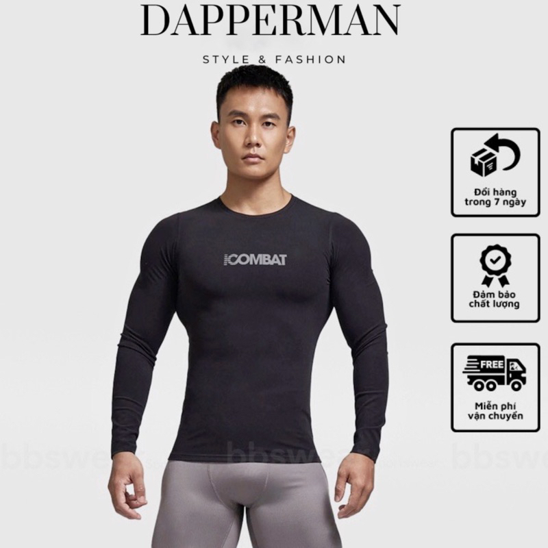 Áo thể thao nam giữ nhiệt tay dài thun cao cấp co dãn ôm body ICOMBAT