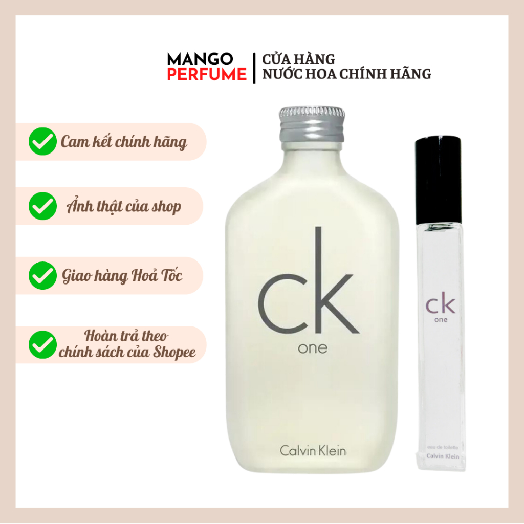 (Chính hãng) Nước hoa chiết Unisex Calvin Klein CK One EDT