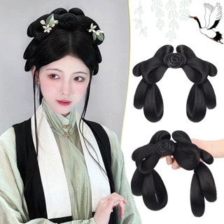 3- Búi Tóc Giả Cài Đầu Hóa Trang Cổ Trang Dạng Băng Đô Sẵn Các Loại