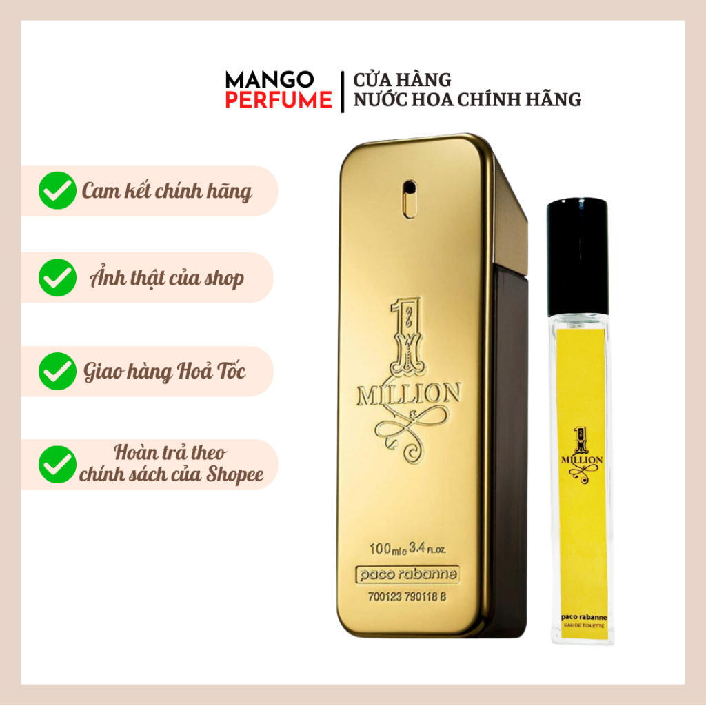 (Chính hãng) Nước hoa chiết Nam Paco Rabanne 1 Million EDT