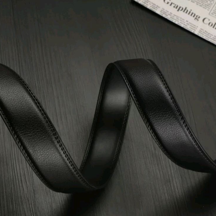 Thắt lưng, dây nịt,Dây da bò thay thế thắt lưng nam da thật sang trọng răng nhựa cao cấp dùng cho khóa tự động bản 3.5cm